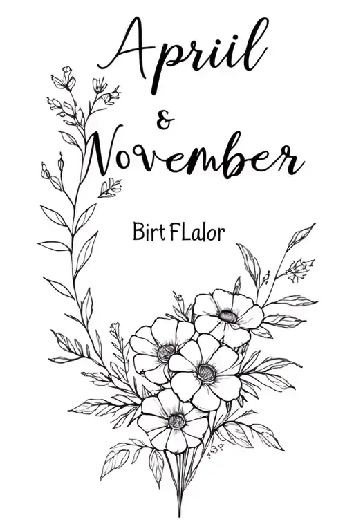 April And November Birth Flower Bouquet