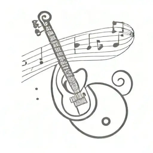 Bass Guitar And Bass Clef
