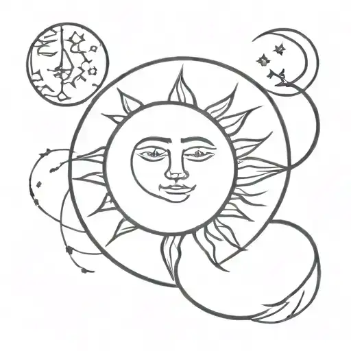 Sun And Moon Intertwined