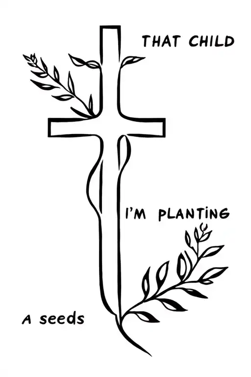 Cross And Flowed That Says Child I'm Planting Seeds