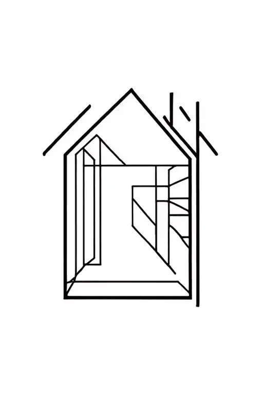 Rectangle Frame And House