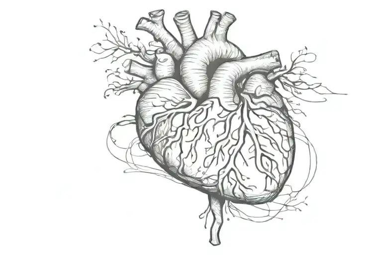 Anatomic Human Heart Symbolizing Love