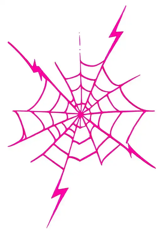 I'm Pink Lightening Bolts Spiderwebs Wrapped