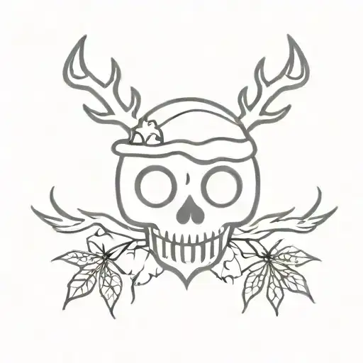 Spooky Christmas Tattoo Flash