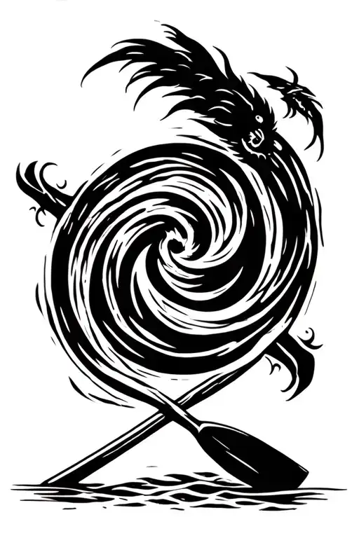 Fighting Spirit Circling A Paddle