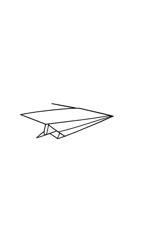 Paper Plane Flying In The Sky