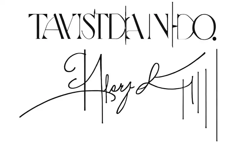 Art Deco Shoulder Text