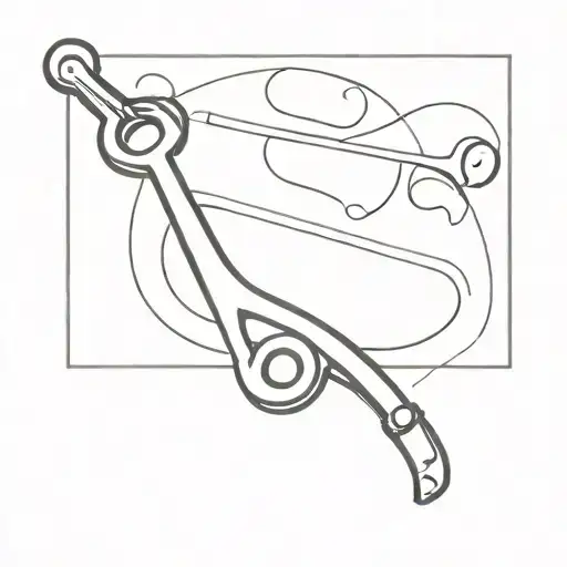 Combine A Music Staff With A Wrench In A Minimalist Style