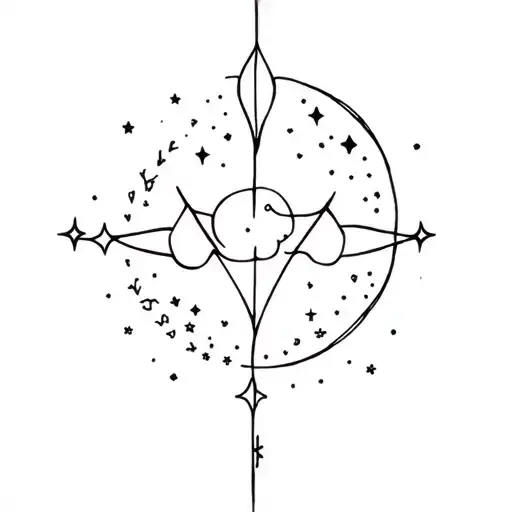 Small Dainty Tattoo Celestial Elemental Magical Themed