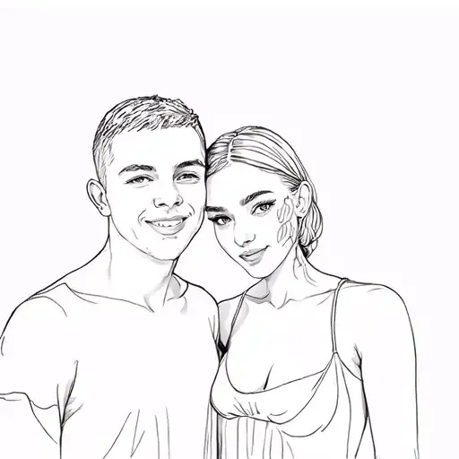 A Man And Woman Posing For A Picture