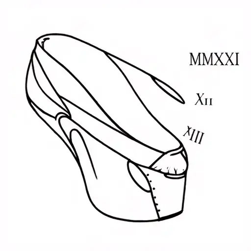 Pointe Shoe With Roman Number Xii Iii Mmxxiii