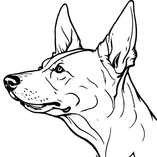 Line Art Dog Ears