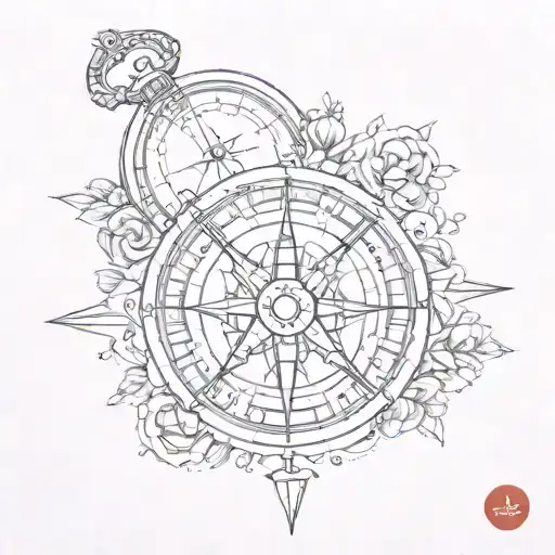 Compass With An Anatomical Heart