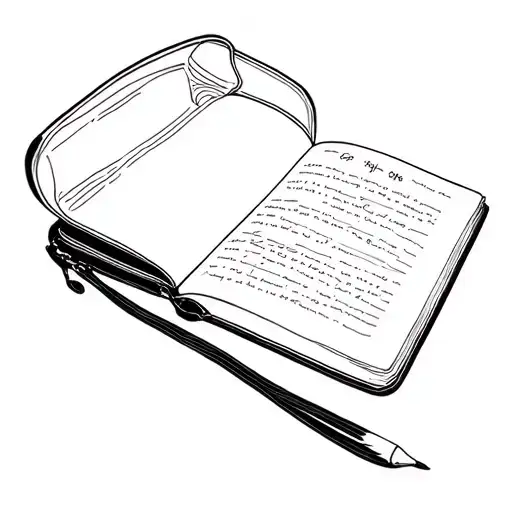 Open Book On A Pencil Case