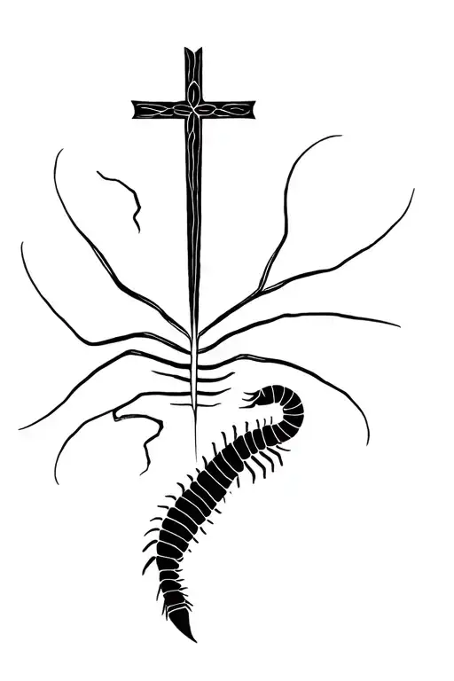 Cross And Scolopendra