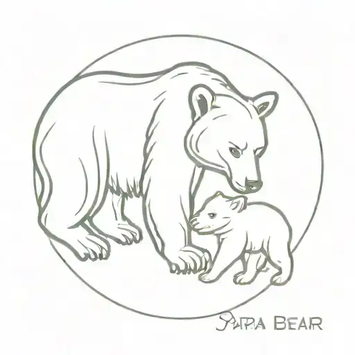 Papa Bear And Baby Bear