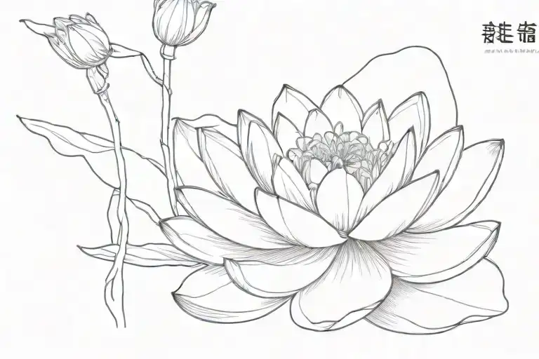 A Chinese Waterlily Fineline