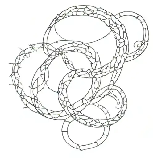 Ouroboros Eating Its Tail With Dna Pattern