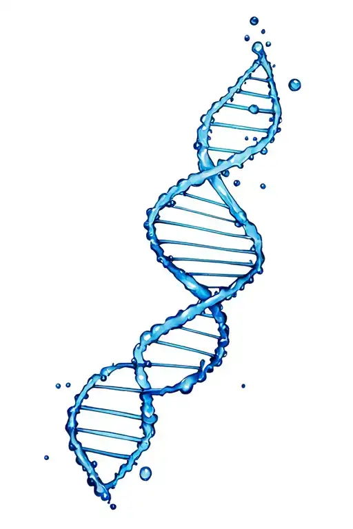 Dna Strand Made Of Water