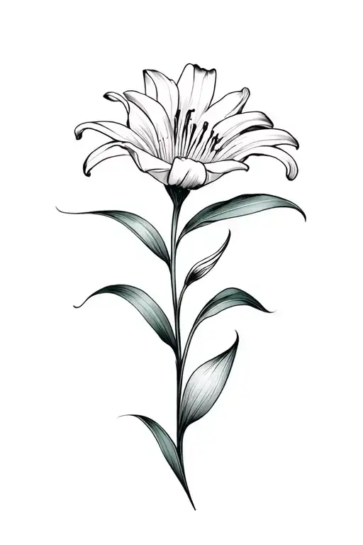 White Lillies Blooming