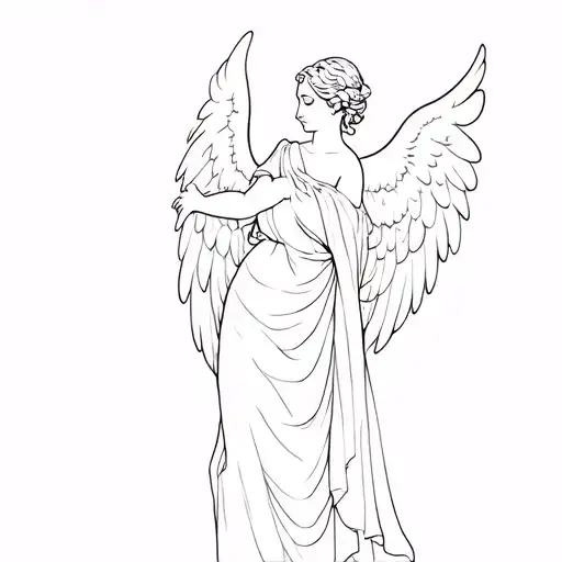 Angel Draped In White Sheets