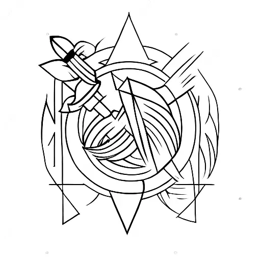 Destiny And Faith With Arrows And Star