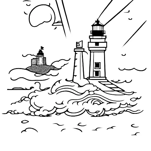 A Lighthouse On A Beach