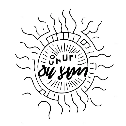 Sun With You Are My Sunshine Written On Forearm