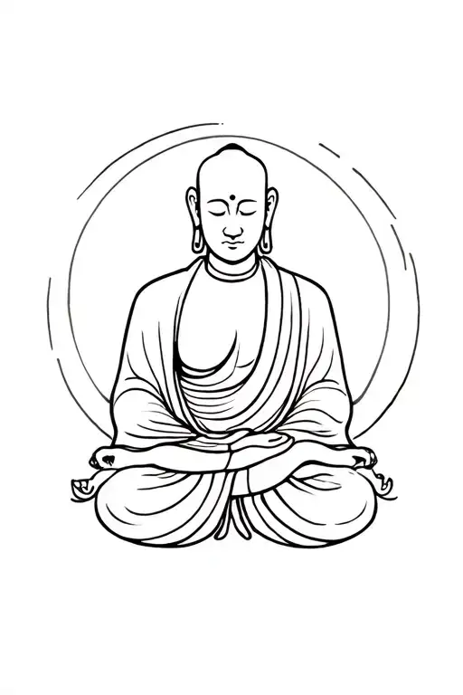 Buddhist Monk Meditating