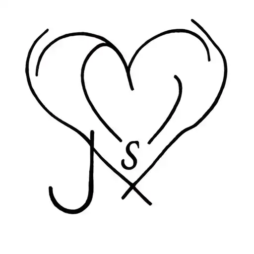Inititial J J S Heart Shape