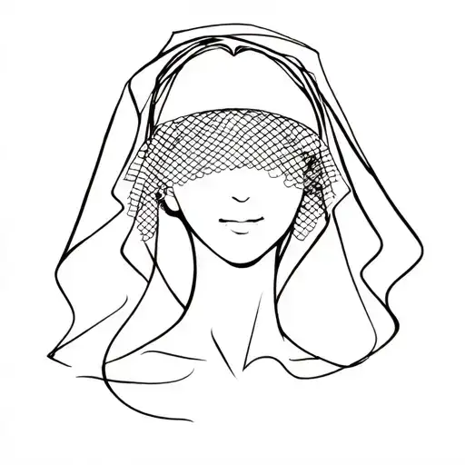 Lady Of Guadeloupe Wearing Veil