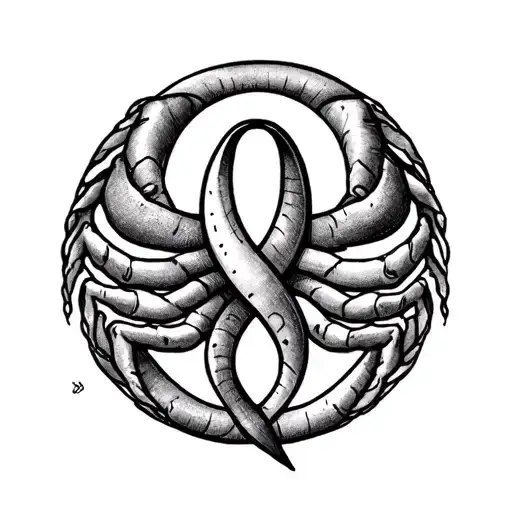 Cancer Zodiac Symbol Intertwined
