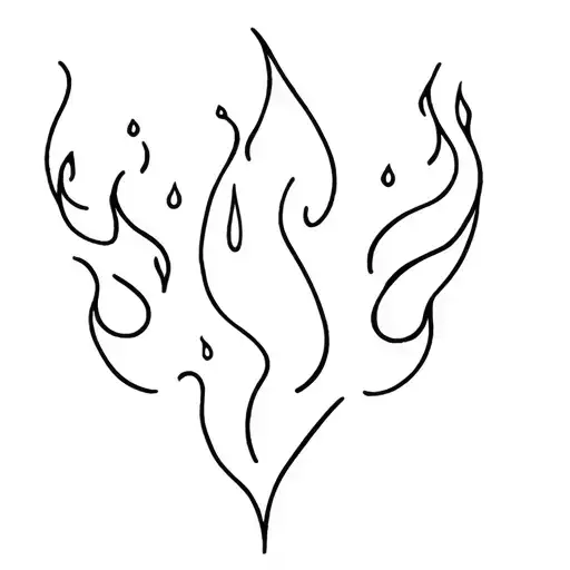 Flame And Drop Falling