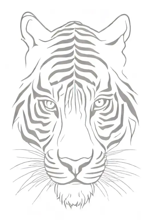 Tiger Face Surrounded