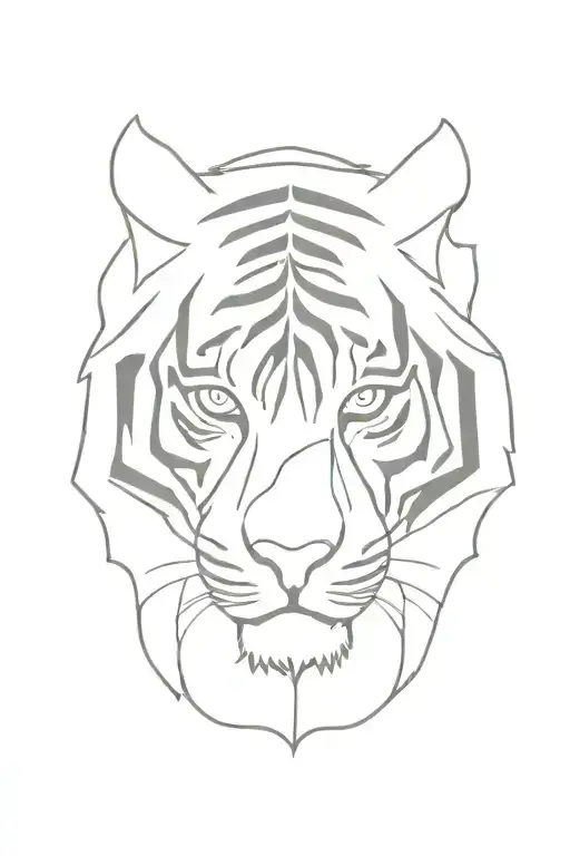 Tiger Face Surrounded