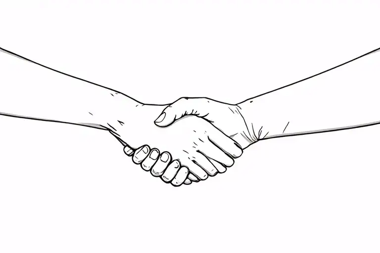 Two Hands Shaking Hands Tradional