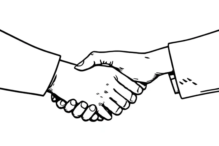 Two Hands Shaking Hands Icon