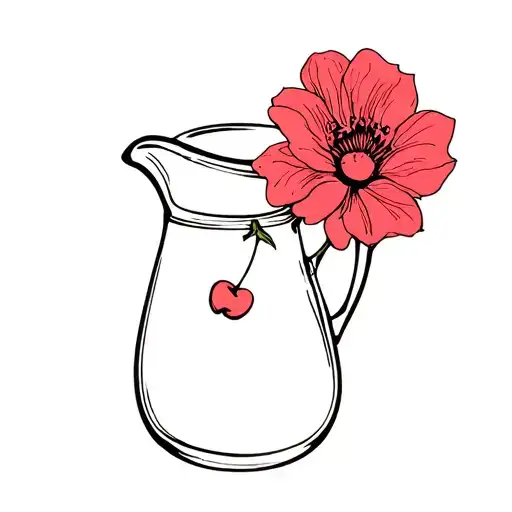 Cherry Flower Jug