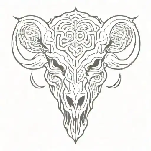 Celtic Boar Skull Angry