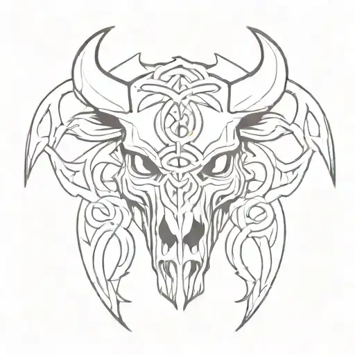Celtic Boar Skull Angry