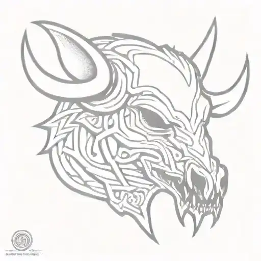 Celtic Boar Skull Angry