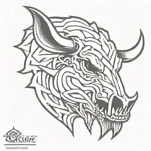 Celtic Boar Skull Angry