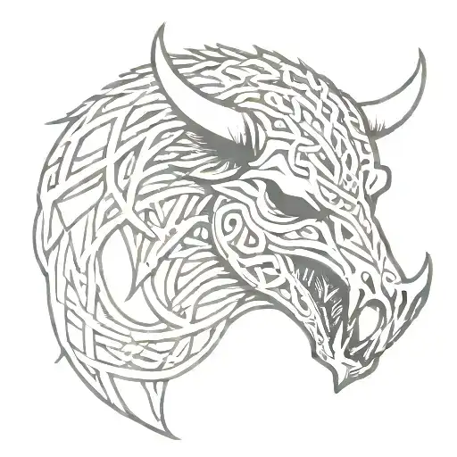 Celtic Angry Boar Skull Large Teeth