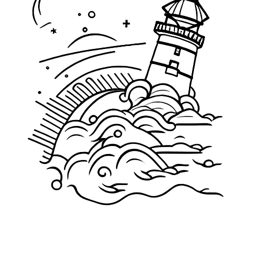 A Small Lighthouse On A Beach