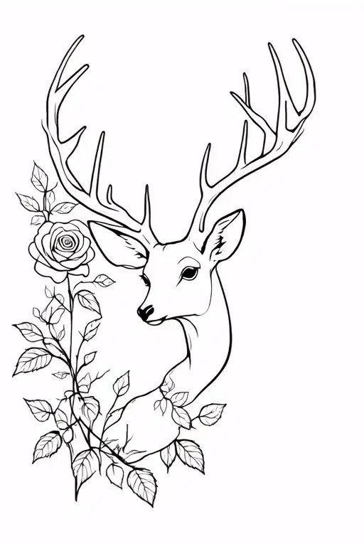 Deer And Rose Growing