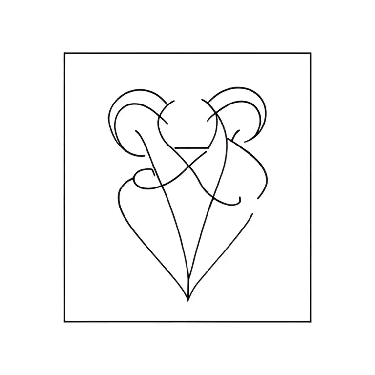 Leo Aries Symbol Small