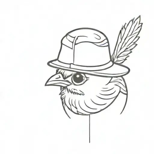 Cute Hen With A Bucket Hat