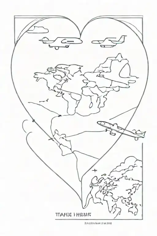 Travel Heart Plane Backpacker Quotes