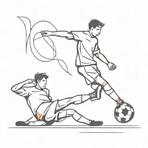 14 And Soccer Player Kicking