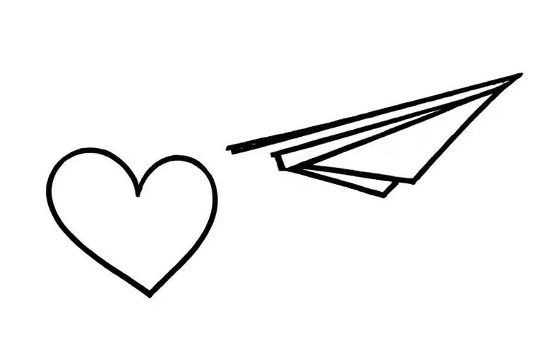 Heart And Paper Plane